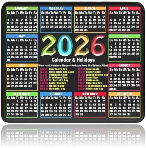 Mouse Pad with 2026 Calendar and Holidays, 11.8"x9.8" | Small Desk Mat, Portable Computer Review: Tested and Rated