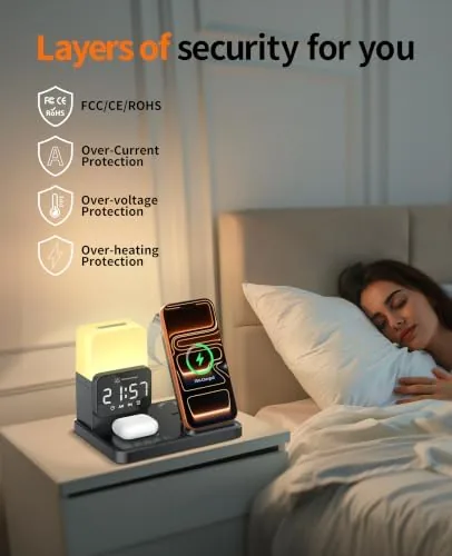 The 6-in-1 Wireless Charging Station,Charger Stand for Apple Devices for Gifts in real use