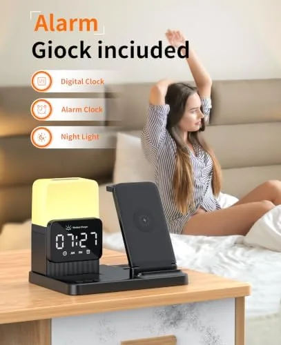 Another view of the 6-in-1 Wireless Charging Station,Charger Stand for Apple Devices for Gifts