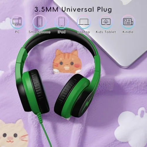 The Candy Bila Wired Kids Headphones for School, Over-Ear for Boys in real use