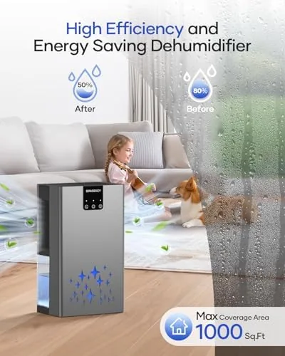 The Dehumidifier, 95 OZ Water Tank Dehumidifiers for Home, 1000 sq. in real use
