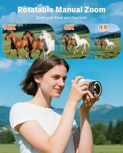 A teen recording a vlog with the camera's flip screen while standing outdoors