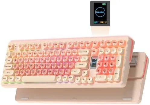 Keymatic WK98 Foundation Mechanical Keyboard, Pink Creamy Gaming Keyboard | 98% Layout, 3-Mode Connectivity Review: Tested and Rated