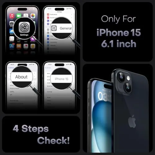 Close look at the TOCOL for iPhone 15 Case, Compatible with MagSafe, Black | build quality