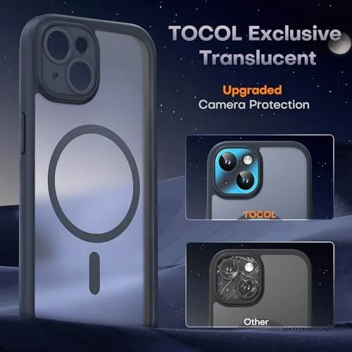 The TOCOL for iPhone 15 Case, Compatible with MagSafe, Black | compared in context