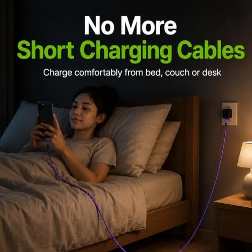 Another view of the igrass USB A to USB C Cable 5 Pack, 10FT