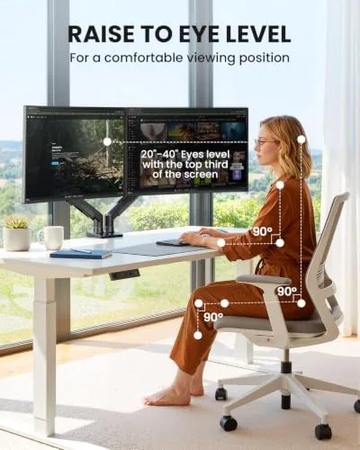 The ErGear Dual Monitor Arm, Full Adjustable Monitor Mount for 13, 32″ compared in context