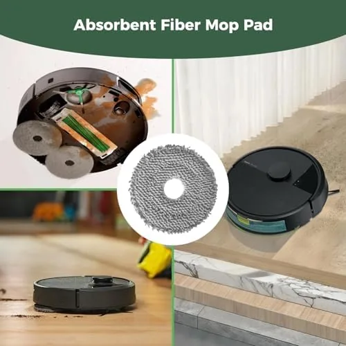 A freshly maintained Roomba running a cleaning pass on a hardwood floor
