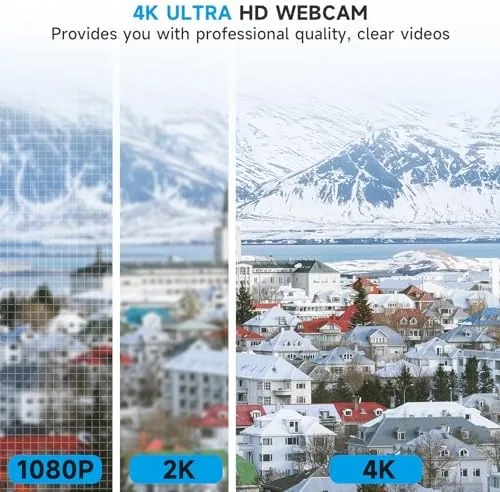 Close look at the AOC 4K Webcam for PC, Streaming Computer Camera with Noise-Canceling build quality