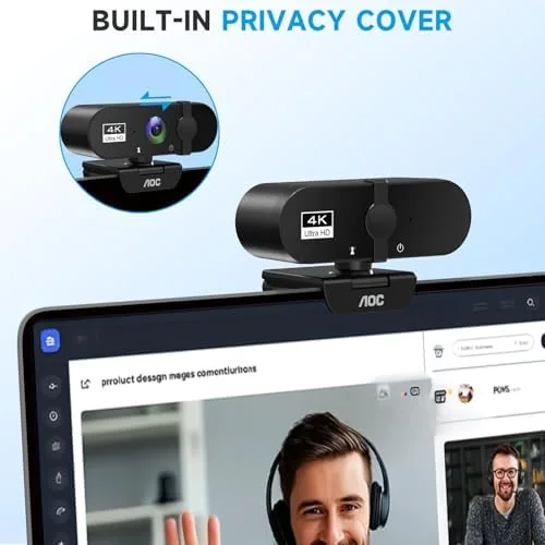 The AOC 4K Webcam for PC, Streaming Computer Camera with Noise-Canceling compared in context