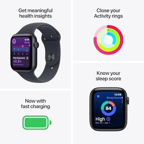 Apple Watch SE 3 showing the activity rings on the display