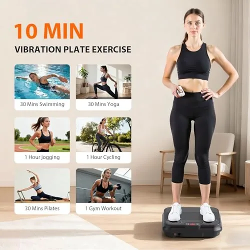 Evening recovery session on the vibration plate after a long workday