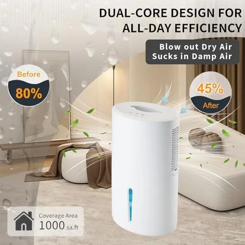 Close look at the Small Dehumidifier for Bedroom up to 1000 Sq.Ft with Drain build quality