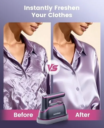 Close look at the Jack & Rose Travel Steamer Iron for Clothes,1200w Iron Steamer,Portable build quality