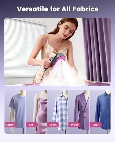 Another view of the Jack & Rose Travel Steamer Iron for Clothes,1200w Iron Steamer,Portable