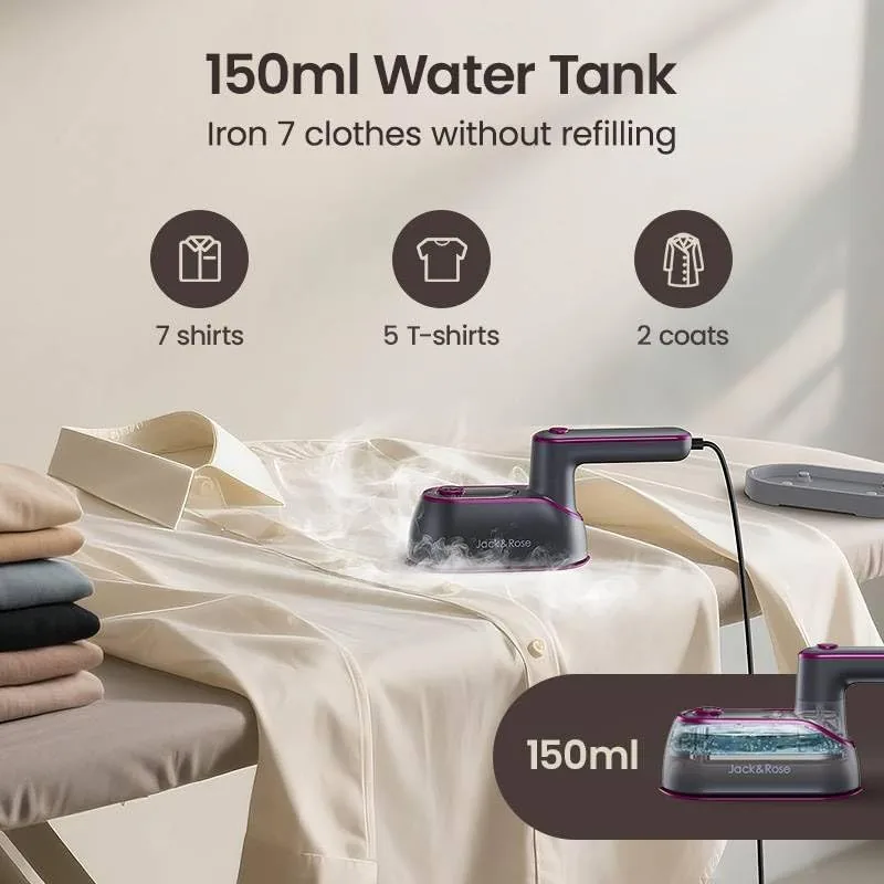 The Jack & Rose Travel Steamer Iron for Clothes,1200w Iron Steamer,Portable compared in context