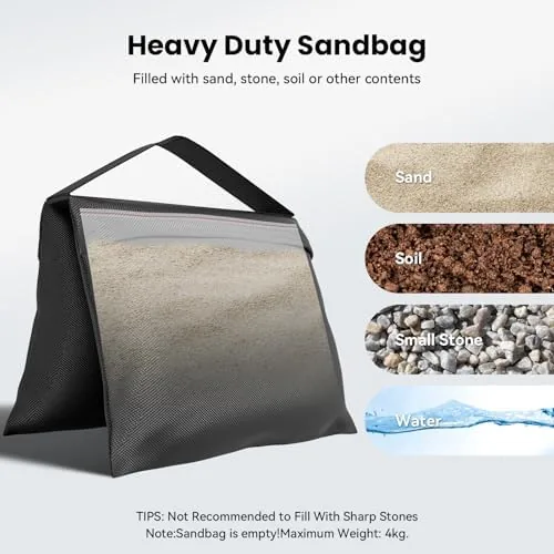 Close look at the 4 Pack Sandbags Heavy Duty Weight Bags with 8 Bags build quality