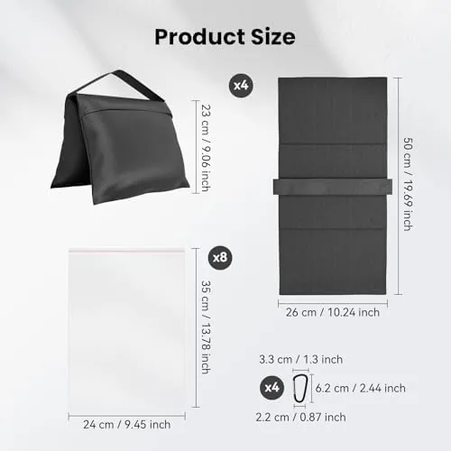 The 4 Pack Sandbags Heavy Duty Weight Bags with 8 Bags in real use