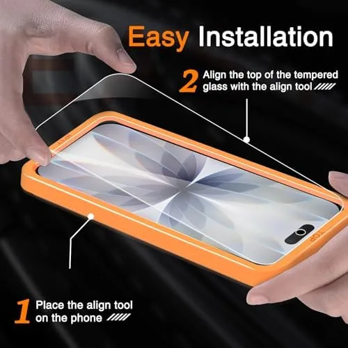 Close look at the Wiaocit 3 Pack Tempered Glass Screen Protector for iPhone 17 build quality