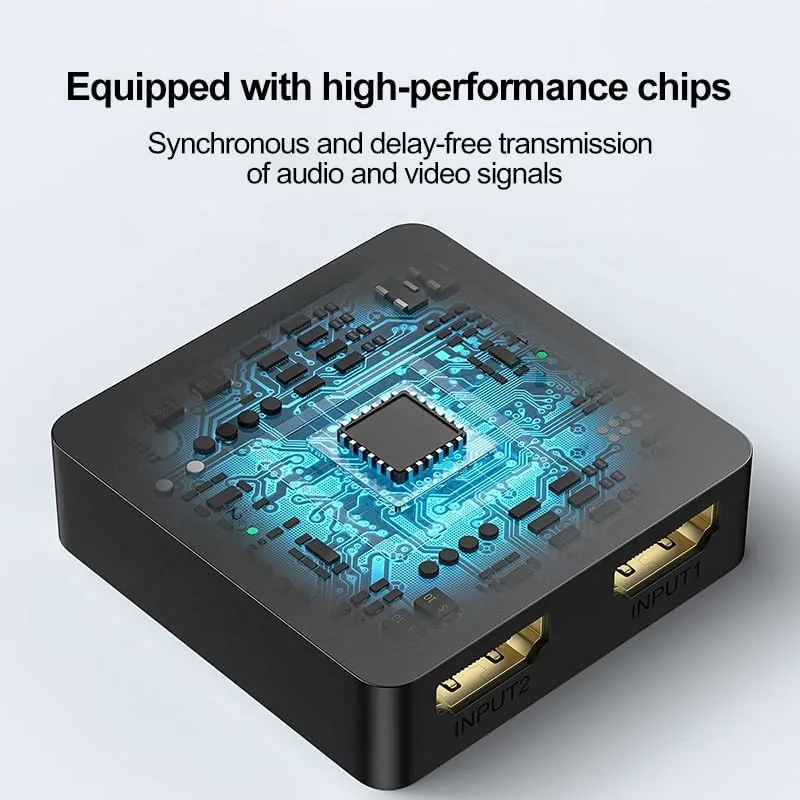 Close look at the HDMI Switch 4k@60hz, BD&M Bidirectional HDMI Switcher 2 in 1 build quality