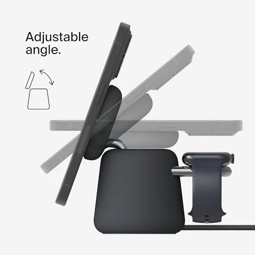 Another view of the Belkin Qi2 15W Wireless Charging Dock, 2 in 1 Fast
