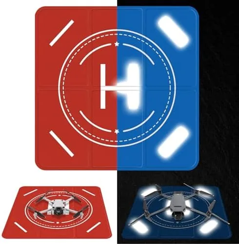 FPVtosky Nighttime Reflective Drone Landing Pad, Fast-fold Double Sided Waterproof Landig Pad Weighted for Review: Tested and Rated
