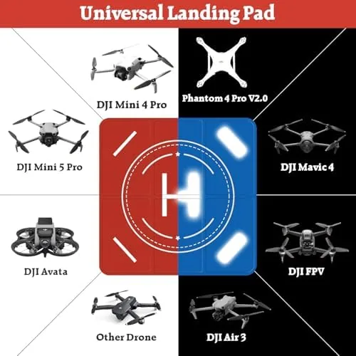 Close look at the FPVtosky Nighttime Reflective Drone Landing Pad, Fast-fold Double Sided Waterproof build quality