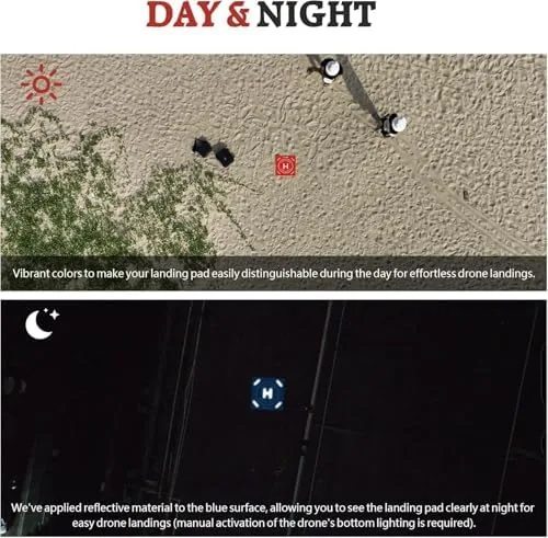 The FPVtosky Nighttime Reflective Drone Landing Pad, Fast-fold Double Sided Waterproof in real use