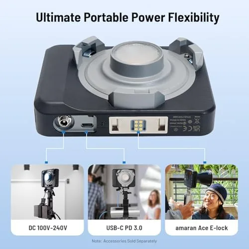 Another view of the amaran Ray 120c RGB Video Light,120W Portable Studio Light IP54