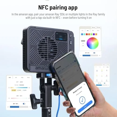 The amaran Ray 120c RGB Video Light,120W Portable Studio Light IP54 compared in context