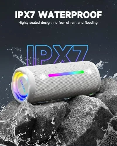The OHAYO Bluetooth Speaker, Portable Wireless, IPX7 Waterproof, Powerful 35W Sound in real use