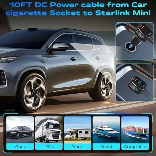 Testing the Starlink Mini Car Charger Cable, 3-in-1 Cigarette Lighter Power Adapter over two weeks