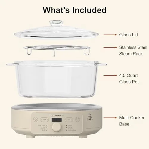 The claypot multi cooker beside a traditional slow cooker and a pressure cooker