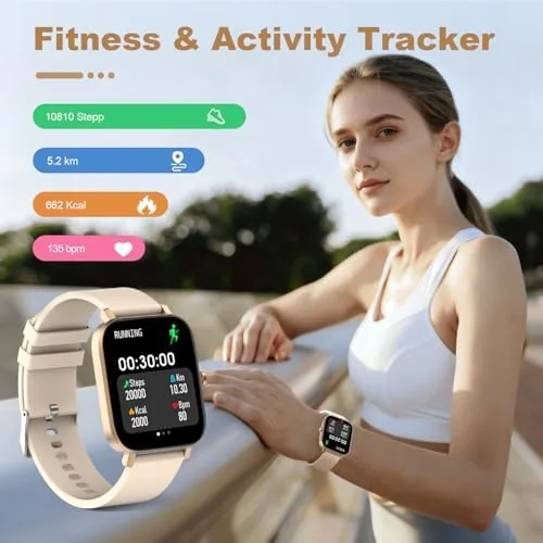 Close look at the Smart Watch for Men Women Compatible with iPhone Samsung Android build quality