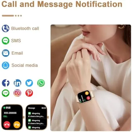 The Smart Watch for Men Women Compatible with iPhone Samsung Android in real use
