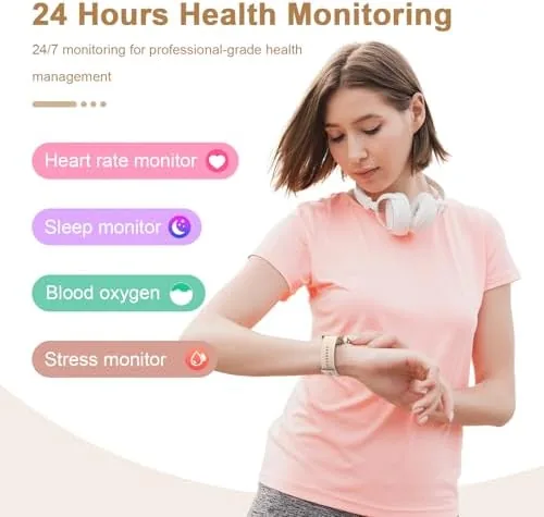 Another view of the Smart Watch for Men Women Compatible with iPhone Samsung Android