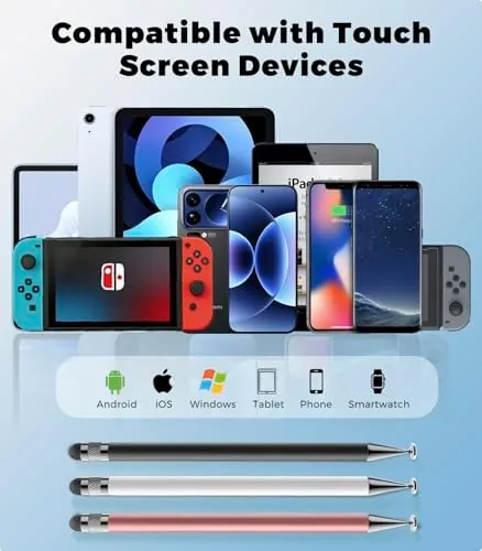 Close look at the Kenkor Stylus(3pcs),2-in-1 Stylus Pen for Touch Screen, Stylus Pen for build quality