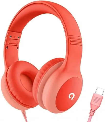 Overview of the ADOOPE Wired Kids Headphones with USB C Plug, 85dB Safe