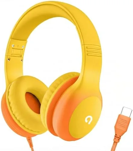 Overview of the ADOOPE Wired Kids Headphones with USB C Plug, 85dB Safe