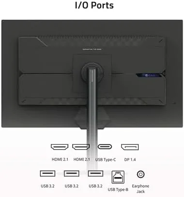 Detail shot of the GIGABYTE - M27UP - 27" SS IPS Gaming Monitor features