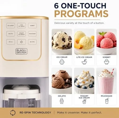 The BLACK+DECKER Perfect Pint Family Ice Cream Maker in real use