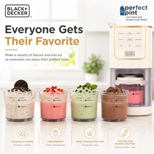 The BLACK+DECKER Perfect Pint Family Ice Cream Maker compared in context