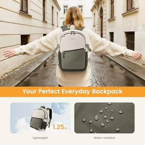 The LOVEVOOK Unisex Casual Backpack, Durable Work College Backpack for Women in real use