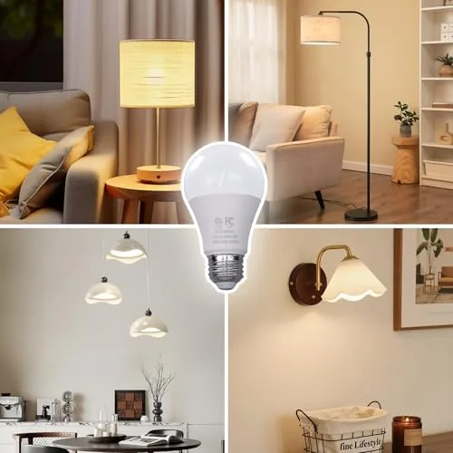 Another view of the Gupuzm A19 LED Remote Control Bulbs, 800LM 9W, Equivalent to