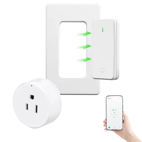 Greencycle Smart Plug with Switch,Wireless Switch,APP,Voice,3 Ways Control | No Wiring Detachable Wall Switch,Compatible Review: Tested and Rated
