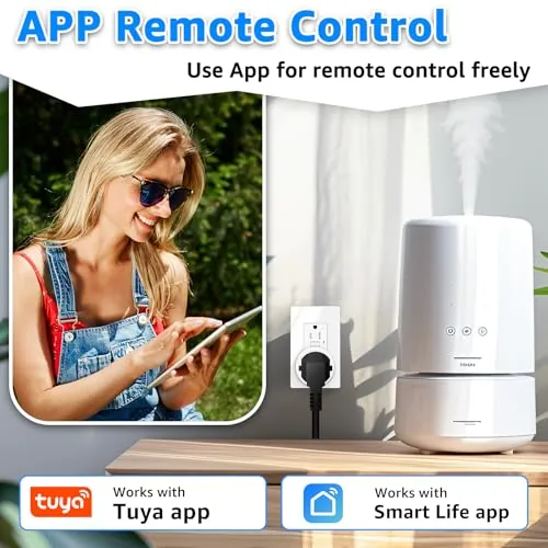 Detail shot of the Greencycle Smart Plug with Switch,Wireless Switch,APP,Voice,3 Ways Control | No features