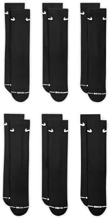 Close look at the Nike Unisex Adult Everyday Elevated Crew Socks (6-Pack) | Mens and Womens build quality