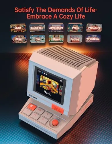 Another view of the Divoom MiniToo Retro PC-Style Computer Speaker, Pixel Screen with DIY