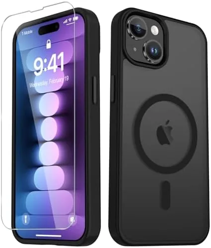 YENAPOON for iPhone 15 Case, iPhone 14/13 Case, Magnetic Cover, Black | Fit for Review: Tested and Rated