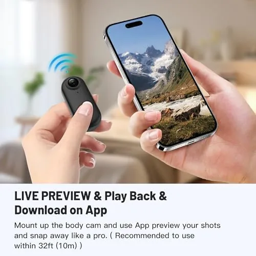 Sample footage still shown on a phone during playback